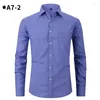 Chemises décontractées pour hommes Hommes d'affaires classiques à manches longues à carreaux à carreaux Chemise formelle 2024 Standard Fit Male Workwear