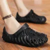 Sandaler 3646 Mens Mules Clogs Summer Sandals Eva Flat Solid Couple Sneaker Nonslip Breattable Slippers Mana Garden Shoes H24