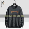 Mężczyźni Bluzy Owczesne 6xl 7xl 8xl z kapturem w dużych rozmiarach bawełniany moda z długim rękawem streetwearu odzież sportowa męska pullover Oneck 240312