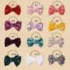 Acessórios para o cabelo 36 pçs/lote veludo nó arco bebê bandana artesanal bowknot elástico hairband crianças meninas headwear