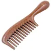 Green Sandalwood Width Tooth Comb- Anti Static Comb Red Sandalwood Width Tooth Fine Tooth Comb 240314