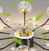 Nordisk sovrum dekor ledande lampor för rum tak fläkt ljus lampa restaurang matsal fans med fjärrkontroll