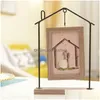 Frames And Mouldings Creative Iron Art Picture House Shaped Po Home Decor Table Decoration Wedding Frame Size 6 Inch5220472 Drop Del Otox2