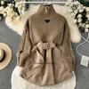 2023 Winter Winter Gentle Fashion Style Knited Sweater Dress Dress Dress Dress Set Conjunto de primeira classe da China MEGOGH-15 CXG231161