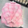 Women's Jackets designer Nanyou Gaohuo - miu plaid down jacket autumn and winter gentle style loose warm high version thickened top 1BKD