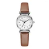 Montres-bracelets 2024 Mode Simple Numéro Quartz Montre Femmes Loisirs Vintage Cuir Dames Horloge Montres