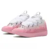 Luxe roze stoeprandschoenen Trainers Sneakers kalfsleer