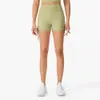 2024Aloyoga Frauen Sommer Shorts Einfarbig Yoga Shorts Mit Doppelseitig Gebürstet Enge Elastische Sport Und Fitness Kurzen Hosen Marke Bewegung Shorts