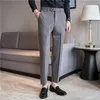 Mężczyźni Piaski Suitowe Spodnie 2024 Autumn Nowy swobodny prosty sukienka formalna Slim Fit Pantalon Homme Wedding Party Mężczyznę odzieży 240318