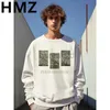 رجال الرجال للرجال Sweatshirts HMZ خطاب القطن الخريف مطبوع للبلوزات الهيب هوب قفص خمر Y2K الأكمام الطويلة الأكمام غير الرسمية للجنسين للجنسين من النوع الثقيل 24318