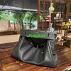 Handgefertigte Handtaschen aus Leder HB Ky50 Handtaschen mit hoher Kapazität empfiehlt 50 cm große Rindslederhandtasche Reisetasche Fitnesstasche für Männer und Frauen