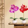 Flores decorativas simuladas multi-cor borboleta orquídea bonsai escritório enfeites de mesa casamento artificial plantas verdes jardim decoração de casa