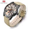 fashionable Outdoor Men's Watch with Japanese Movement and Dual Calendar Night Light Waterproof Nylon Strap 0032G