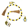 Party Decoration Bee Beads Garlands med Tassels Wall Farmhouse Nisser Sign For Tiered Tray