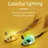 Electric Mice Cat Toys Interactive Random Walking Simulation Mouse Pet Cat Plush Toy Vibration Sensor Kitten Cats Teaser Toys 240309