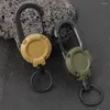 Keychains 1/2pcs Retractable Carabiner Multitool Survival Climbing Equipment Buckles Outdoor Heavy Duty Multiple ID Reel Tools