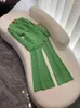 Kvinnors tvådelade byxor designade Vintage Lady Office Basic Solid Suit Single Button Slim Montered Blazer Loose Flared Women 2st Green