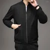 メンズジャケットは、男性用のゆるいゆるいジャケットを帽子丸い首のポケットソリッド風力発電カジュアルな3次元トップD0042