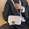 Tienda Fábrica Venta al por mayor Bolso de gama alta y estilo occidental Bolso para mujer 2024 Nuevo Pequeño Cadena de rejilla de diamante fragante Moda Versátil Bandolera de un solo hombro