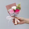 Decorative Flowers Mother's Day Flower Soap Rose Bouquet Pography Props Atmosphere Arrangement Artificial Sweet Furniture