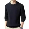 Men's Sweaters Men Solid Color Sweater Cozy Round Neck For Fall Winter Thick Knitted Pullover With Soft Warm