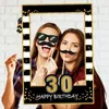 Party Decoration 1 40 50Th Birthday Po Frame Pography Paper Props Black Gold Color Funny Decorative