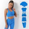 Women's Tracksuits 2/3/5PC tracksuit Seamless Set Workout Sportswear Gym Clothing Drawstring High Waist Leggings Fitness Sports Suits 24318