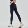 LULU Women Yoga Align Leggings Push Fitness Soft High Waist Side Pocket Seamless Hip Lift Elastic Legging Casual Jogging Pants