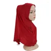 Vêtements ethniques Femmes musulmanes Tirez sur Écharpe instantanée Prêt Filles One Piece Amira Hijab Headwrap Niqab Foulard Ramadan Islam Turban Châle 62