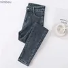 Jeans da donna Donna Slim Stretch Jeans a matita alla caviglia Vintage Casual Skinny Pantalones Vita alta Pantaloni in denim Moda Streetwear VaquerosC24318