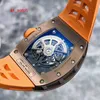 RM Watch Collection Crystal Watch RM011 AK Ti Skeleton Dial Copper Titanium Material Calendar Timing Automatic Mechanical Mens Watch