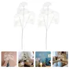 Flores decorativas 2 Pcs Simulado Ginkgo Planta Decoração Eucalipto Casamento Folhas Buquê