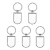 Keychains 5/10/20pcs Sublimation Key Ring Heat Holder Keyrings Charm White Tags Decorative Labels
