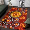 Tapis Aborigène Dot Art représentant des fourmis de miel Tapis de chambre Tapis de sol antidérapant Grand tapis Décoration de la maison Salon à thème