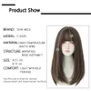 Synthetic Wigs 7JHH WIGS Long Straight Hair With Bangs Synthetic Wigs For Girls Latest Fashion Hairstyles Black Crochet Hair Ginger wig 240328 240327