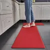 Carpets PVC Washable Kitchen Mat Gray Non-slip Carpet Waterproof Oilproof Long Rug For Floor Balcony Laundry Room Entrance Doormat