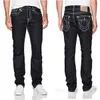 Pantaloni alla moda a gamba dritta Nuovi jeans True Elastic Robin Rock Revival Crystal Studs Denim Uomo M056