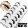 Mink Lashes 3D Mink Eyelashes 100 ٪ قسوة خالية من الرموش المصنوعة يدويًا رموش طبيعية قابلة لإعادة الاستخدام.