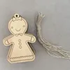 Christmas Decorations Wooden Engrave Tree Ornaments Angel With Wings