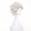 Wigs ccutoo Men's Hitsugaya Toushirou Short Silver White Layered Fluffy Synthetic Cosplay Hair Wigs Heat Resistance Fiber