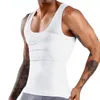 Intimo modellante per il corpo da uomo stretto magro dimagrante elastico gilet modellante camicia fitness compressione addome pancia controllo vita canotte