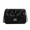 Shoulder Bags High End Colorful Niche Chain Bag for Women in 2024 New Trend Sparkling Sequin Banquet Single Shoulder Crossbody Underarm 240318