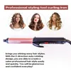 Multifuncional seco molhado duplo uso ferramentas de estilo cerâmica profissional ferro ondulação do cabelo vacilar pêra flor cone elétrico modelador rolo curling wand dhl/ups