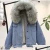 Giacche da donna Giacca da donna in jeans Giacca invernale in pelliccia sintetica spessa Cappotto in pile con cappuccio in denim Donna Outwea caldo Consegna a domicilio Abbigliamento Clothi Otfck