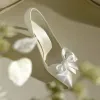 Pumps Fashion White Black Red Wedding Shoes Kitten High Heels 8CM Women's Pumps Satin Applique Bow Bridal Engagement Bridesmaid Shoes