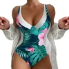 Damskie stroje kąpielowe Seksowne brazylijskie stroje kąpielowe Kobiety wysoki talia V SCICK plażowy kombinezon Tankinis 2024 Push Up Monokini Bikini Mujer