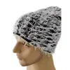 Gorro de malha musgoso quente de inverno gorros envelhecidos para homens e mulheres