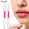 2PCS RTOPR Sakura Lip Essence Anti-Dry Crack Exfoliating naprawa Zmniejsz wargi Fine Lines Essence Kilkostanie piękności 3 ml 240312