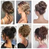 Synthetic Wigs MISSQUEEN Synthetic Hair Bun Messy Curly Chignon Black Gray For Women Wig Hair Holiday Party Essentials 240329