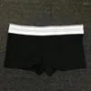 Calcinha feminina 3 pçs marca carta impressão roupa interior de algodão sólido senhora boyshort elástico cintura boxer shorts sem costura feminino underpant